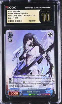 Weiss Schwarz GRADED 2025 West Virginia S119-E113S Azur Lane 2 SR PRISTINE10 ENG - Image 1