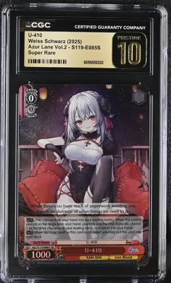 Weiss Schwarz GRADED 2025 U-410 S119-E085S Azur Lane 2 SR PRISTINE 10 ENG - Image 1