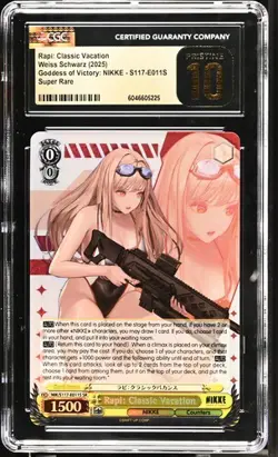 Weiss Schwarz GRADED Rapi Classic Vacation S117-E011S NIKKE SR PRISTINE 10 ENG - Image 1