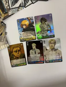 Weiss Schwarz Attack On Titan Final Season Trial Deck+ OPENED Extra Cards - Image 2