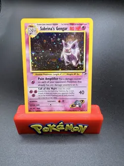 Sabrina's Gengar 14/132 Swirl Holo Gym Heroes Pokemon Card LP+ - Image 1