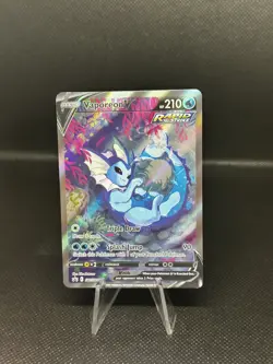 Pokemon TCG English Card Sword & Shield Promo Vaporeon V SWSH181 Full Art Holo - Image 1