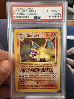 Pokemon Cards - PSA Auto Mitsuhiro Arita Signed Charizard 4/130 Base Set 2 Auto - Image 3