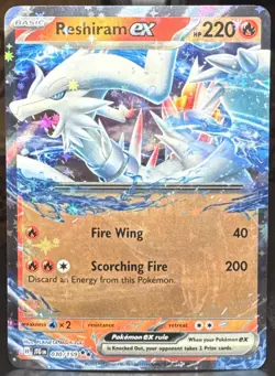 Pokemon TCG Reshiram ex 030/159 Sv09: Journey Together Double Rare Holo Card - Image 1