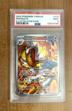 Pokemon, Twilight Masquerade, Infernape SIR Card #173, PSA 9 - Image 1