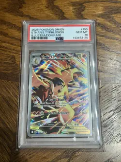 Pokemon TCG Ethan's Typhlosion Card 190/182 Destined Rivals 2025 IR Graded 10 - Image 1