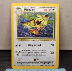 Pokemon Pidgeot Jungle Holo Rare Unlimited Card 8/64 HP80 1999 TCG - Image 1