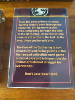 Highlander The Card Game Swordmaster Limited Edition Starter Deck NEW - Image 3