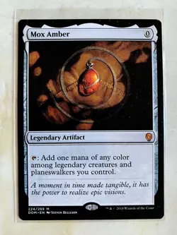 MTG Mox Amber – NM – Sleeved – Throne of Eldraine - Legendary Artifact - Image 1
