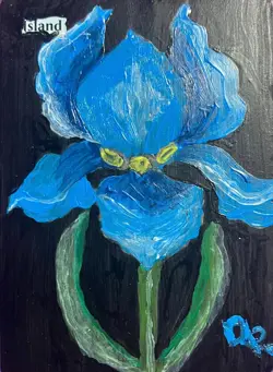 MTG Altered Art Hand Painted Land Iris Set - Image 2