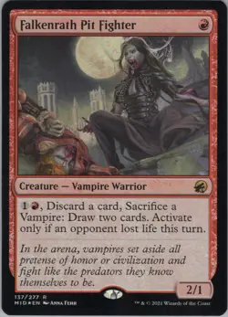 Falkenrath Pit Fighter FOIL NM #137 Promo Pack: Innistrad: Midnight Hunt MTG - Image 1