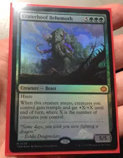 Craterhoof Behemoth #0138, Tarkir: Dragonstorm (TDM), Foil Mtg Nm - Image 1