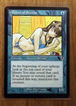 Delver of Secrets X1 Altered Art Hand Painted MTG Magic the Gathering Anime Girl - Image 1