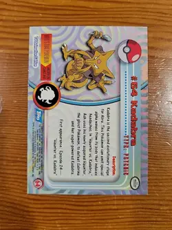 NM! HOLO Foil #64 Kadabra Series 1 Topps Pokemon Blue Label - Image 2