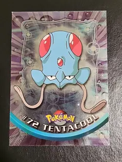 NM! HOLO Foil #72 Tentacool Series 1 Topps Pokemon Blue Label - Image 1