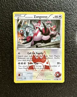 Pokemon TCG - Team Magma’s Zangoose 22/34 - Regular Rare! XY Double Crisis *NM/M - Image 1