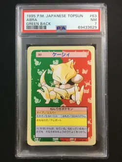 Abra Pokemon 1995 Topsun Green Back Japanese 63 PSA 7 - Image 1
