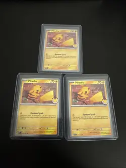 Pikachu - 051 /162 - Stamped 2026 Pokemon Day 30 Promo - TCG - Cosmo Holo X 3 - Image 1