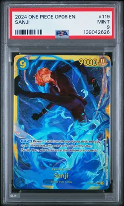 2024 ONE PIECE OP06-WINGS OF THE CAPTAIN #119 SANJI PSA 9 - Image 1
