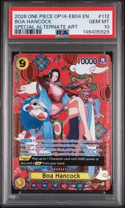 2026 ONE PIECE THE AZURE SEA'S SEVEN SPECIAL ALT ART #112 BOA HANCOCK PSA 10 - Image 1