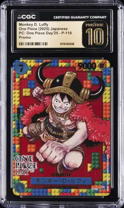 2025 ONE PIECE JPN PC: ONE PIECE DAY'25 PROMO MONKEY D. LUFFY CGC 10 PRISTINE - Image 1
