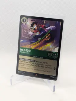 MAX GOOF - REBELLIOUS TEEN 2025 LORCANA FABLED RARE FOIL # 75/204 - Image 1