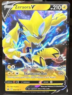 Pokemon TCG Zeraora V 053/159 Crown Zenith Ultra Rare (Full Art) Holo Card - Image 1