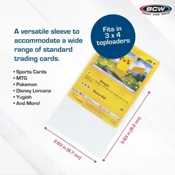 100 Penny Sleeves for Pokemon Cards | Clear Soft Protectors | Fast Ship - Image 1