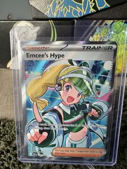 Pokemon Trading Cards Emcee's Hype 220/182 Sv10: Destined Rivals Holo - Image 1