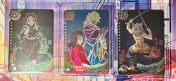 Demon Slayer Tanjirou - Giyu - Inosuke XR Holo Foil Texture TCG Lot Of 3 Cards - Image 1