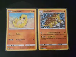 Sandshrew & Sandslash 008/034 009/034 Trading Card Game Classic Holo Pokemon NM - Image 1