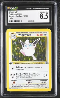 CGC 8.5 Wigglytuff 1999 Jungle 1st Edition 16/64 Holo Pokemon Card - Image 1