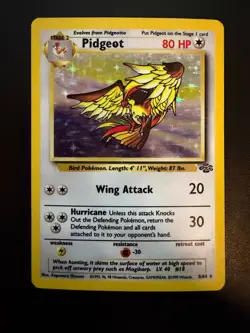Pidgeot 8/64 MP* Holo Rare Jungle Set Unlimited Edition Pokemon Card 1999 WOTC - Image 1