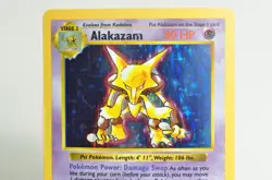 Pokemon Card TCG Alakazam 1/102 Holo Rare Base Set 1999 English MP - Image 2