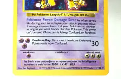 Pokemon Card TCG Alakazam 1/102 Holo Rare Base Set 1999 English MP - Image 3