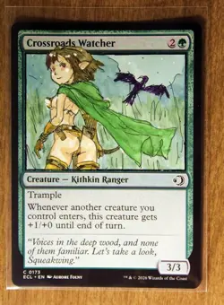 Crossroads Watcher Altered Art Hand Painted MTG Magic the Gathering Anime Girl - Image 1