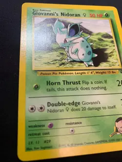 GIOVANNI'S NIDORAN F - 75/132 - GYM CHALLENGE - POKEMON CARD - LP - Image 2