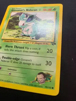 GIOVANNI'S NIDORAN F - 75/132 - GYM CHALLENGE - POKEMON CARD - LP - Image 3