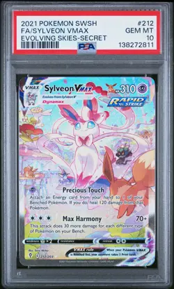 2021 POKEMON SWORD & SHIELD EVOLVING SKIES SECRET FULL ART/SYLVEON VMAX PSA 10 - Image 1