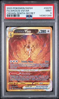 2023 POKEMON SWORD & SHIELD CROWN ZENITH SECRET FULL ART/ARCEUS VSTAR PSA 9 - Image 1