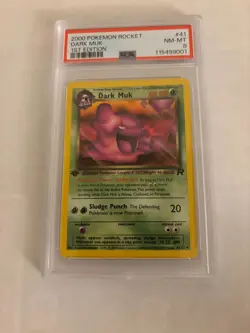 Pokemon 2000 Rocket DARK MUK 1ST Edition #41 PSA 8 RARE - Image 1