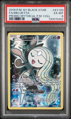 2016 POKEMON XY PROMO MYTHICAL POKEMON COLLECTION FULL ART/MELOETTA PSA 6 - Image 1