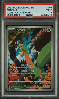 2023 POKEMON PAL EN-PALDEA EVOLVED ILLUSTRATION RARE #195 TROPIUS PSA 9 - Image 1