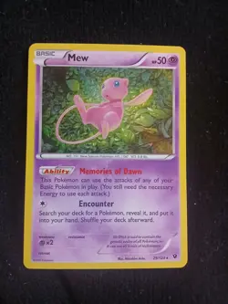 Pokemon XY - Fates Collide #29/124 Holo Rare Mew Holo Never Played - Image 1