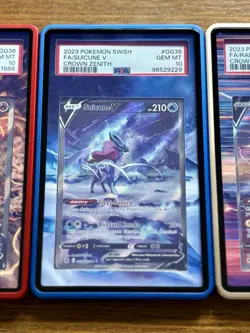 2023 Pokemon Crown Zenith Suicune Entei Raikou V Lot of Three 3 PSA 10 Gem Mint - Image 3
