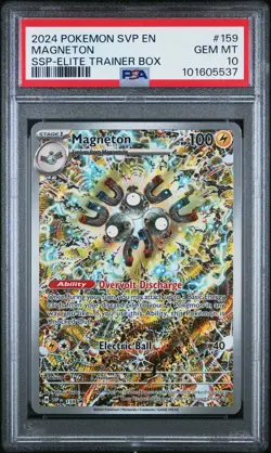 2024 POKEMON SVP EN-SV BLACK STAR PROMO #159 MAGNETON PSA 10 - Image 1