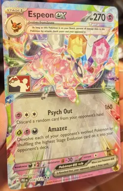 Espeon ex 034/131 NM STAMPED Prize Pack Series 7 [Play! Pokemon Prismatic PRE] - Image 3