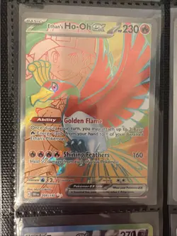 Pokemon TCG Ethan's Ho-Oh EX Ultra Rare Full Art Destined Rivals 209/182 - Image 1