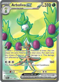 Pokemon TCG Destined Rivals Arboliva EX 207/182 Full Art Near Mint NM - Image 1