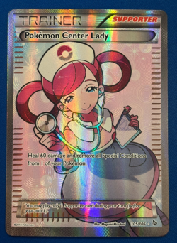 Pokemon TCG: POKEMON CENTER LADY #105/106 Full Art Trainer *Flashfire 2014 * SP - Image 1